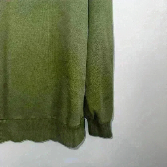 J Jason Wu Olive Green Black Lace Trim Distressed Hoodie Sweatshirt Size Small - Picture 7 of 9